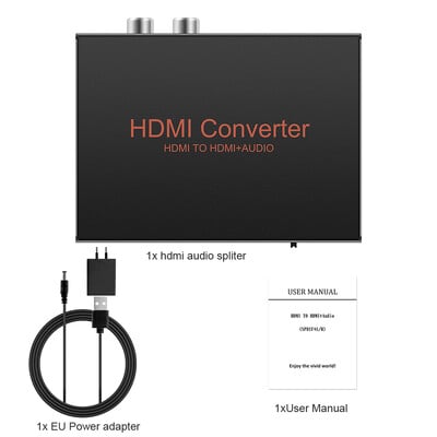 Extractor audio compatibil HDMI Convertor audio stereo Optic L/R HD Adaptor splitter audio pentru PS4 TV DVD Home Theatre