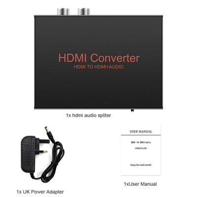 Extractor audio compatibil HDMI Convertor audio stereo Optic L/R HD Adaptor splitter audio pentru PS4 TV DVD Home Theatre