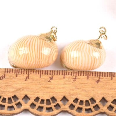 5 bucăți amestec aleatoriu scoici pentru meșteșuguri, accesorii, decorațiunea casei, bijuterii DIY, placată cu aur, cochilie naturală, pandantiv lucrat manual TR0251-2