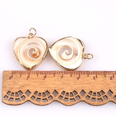 5 bucăți amestec aleatoriu scoici pentru meșteșuguri, accesorii, decorațiunea casei, bijuterii DIY, placată cu aur, cochilie naturală, pandantiv lucrat manual TR0251-2