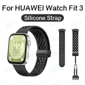 Για HUAWEI Watch Fit 3 Μαγνητικό λουράκι σιλικόνης Breathable Sport Strap Μαλακό ανταλλακτικό βραχιόλι Για Huawei Watch Fit3 Correa