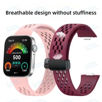 Για HUAWEI Watch Fit 3 Μαγνητικό λουράκι σιλικόνης Breathable Sport Strap Μαλακό ανταλλακτικό βραχιόλι Για Huawei Watch Fit3 Correa