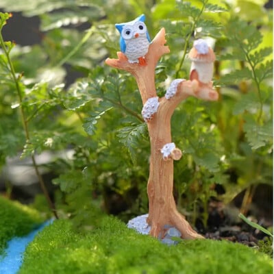 Mini koku zari Sveķi Miniatūras Pūce Pasaka Dārza Māja Komplekts Lelles Ziemassvētku rotājumi Bērnu rotaļlietas