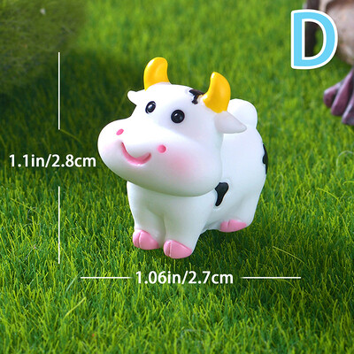 Mini roztomilá kravská figúrka, remeslo, miniatúrny model, bytové dekorácie, doplnky, stolová záhrada, mikro krajinné ozdoby, darček