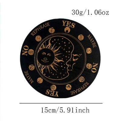 Tablă de lemn Ouija din lemn Altar de vrăjitoare Decor pentru acasă Pendul Decizie Scrisoare Placă de meditație Pietre de cristal Display Artizanat Baza