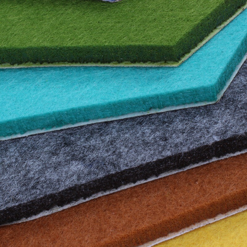 Šešiakampė Pad kamštinė lenta/smeigtukų lenta, 9 pakuočių spalvingos sienų plytelės Atmintinės veltinio lenta sienų lipdukams namų dekorams