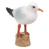 Model čajky červenozobej, námorná figúrka čajky, miniatúrna dekorácia, hračky, soška, plastové bytové doplnky.