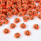 20 τμχ Halloween Mini Resin Cabochons Μινιατούρες κολοκύθας Flatback Micro Landscape Fairy Garden Στολίδι σπιτιού Αξεσουάρ DIY Craft