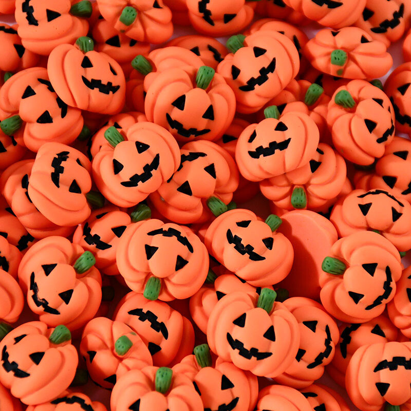 20 τμχ Halloween Mini Resin Cabochons Μινιατούρες κολοκύθας Flatback Micro Landscape Fairy Garden Στολίδι σπιτιού Αξεσουάρ DIY Craft