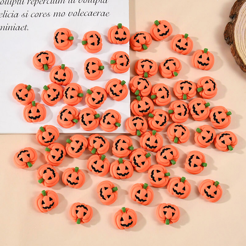 20 τμχ Halloween Mini Resin Cabochons Μινιατούρες κολοκύθας Flatback Micro Landscape Fairy Garden Στολίδι σπιτιού Αξεσουάρ DIY Craft