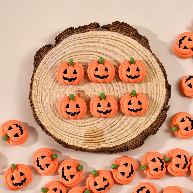 20 τμχ Halloween Mini Resin Cabochons Μινιατούρες κολοκύθας Flatback Micro Landscape Fairy Garden Στολίδι σπιτιού Αξεσουάρ DIY Craft
