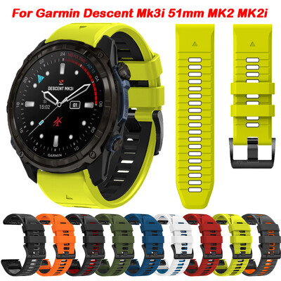 22 26 mm silikona pulksteņa siksniņa, kas paredzēta Garmin Descent Mk3i MK2 MK2i Fenix 7X 6X 6 Pro 5 5 X rokas siksniņai QuickFit nolaižamā aproce