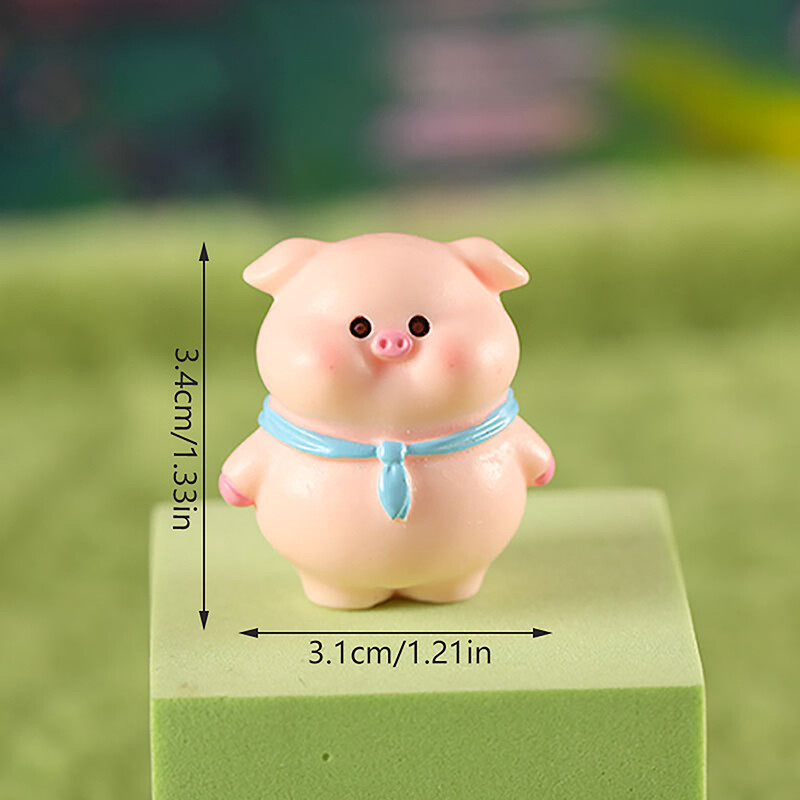 1PC Mini Figurină de porc drăguț Animal Model Mușchi Micro Peisaj Decor Home Decor Zână în miniatură Accesorii de decorare a grădinii