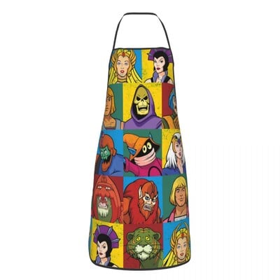 He-Man i gospodari svemira Pregača Žene Muškarci Unisex Bib Skeletor Beast Man Kuhinja Kuhanje Stol Kuhinja Kuhar Pečenje