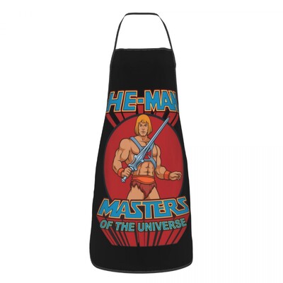 He-Man i gospodari svemira Pregača Žene Muškarci Unisex Bib Skeletor Beast Man Kuhinja Kuhanje Stol Kuhinja Kuhar Pečenje