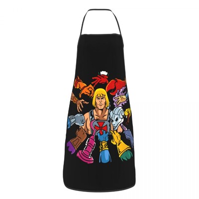 He-Man i gospodari svemira Pregača Žene Muškarci Unisex Bib Skeletor Beast Man Kuhinja Kuhanje Stol Kuhinja Kuhar Pečenje