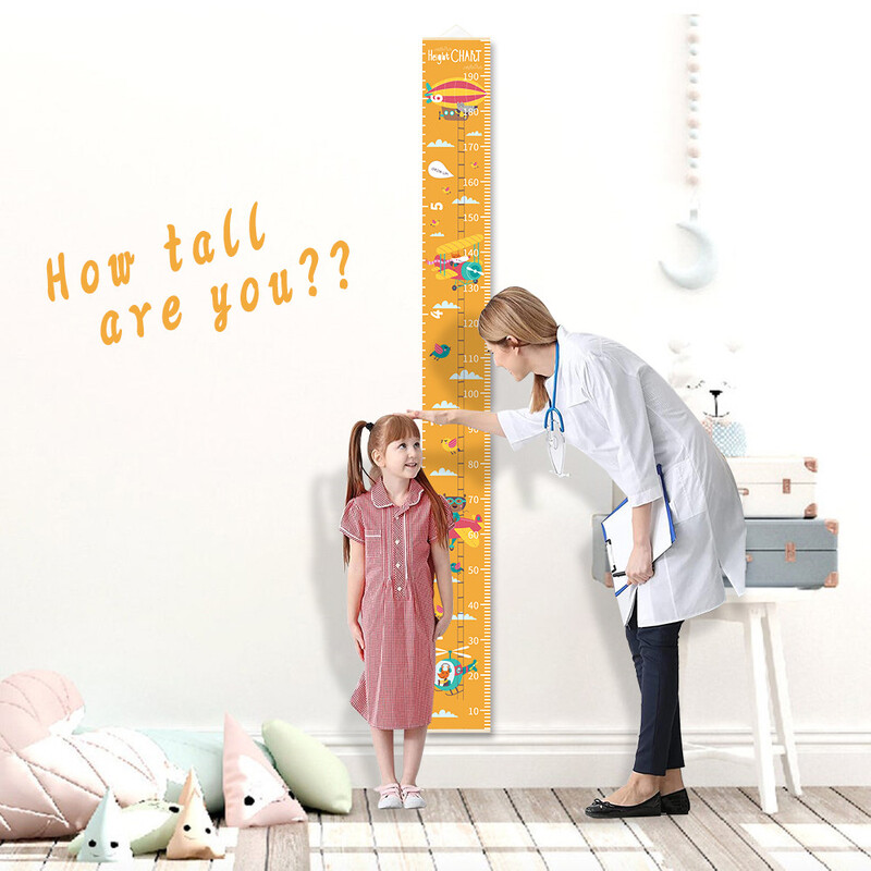 Animacinių filmų gyvūnų robotų augimo diagrama Sienų pakabinimas vaikų kambariui Mielas dinozaurų saulėgrąžų aukščio liniuotė, skirta darželio kūdikių miegamojo dekoravimui