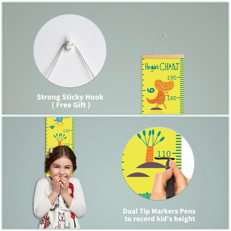 Animacinių filmų gyvūnų robotų augimo diagrama Sienų pakabinimas vaikų kambariui Mielas dinozaurų saulėgrąžų aukščio liniuotė, skirta darželio kūdikių miegamojo dekoravimui