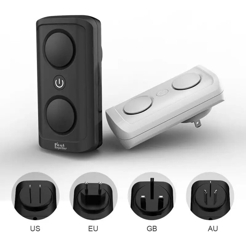 Ultrazvukový elektronický odpudzovač škodcov, hlodavcov, potkanov, myší, myší, myší, proti komárom, myšiam a hlodavcom