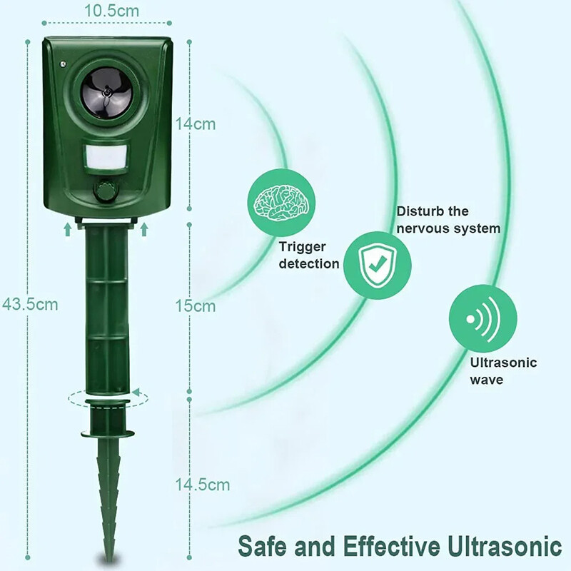 Outdoor Gardens Fox Pest Animal Repeller Outdoors Ultrasonic Cat Repellent Ultrasonic Αδιάβροχο Fox Deterrent Scarer Repeller