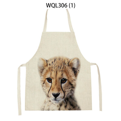 Kućanska kuhinjska pregača za žene Pregača s otisnutim crtežima životinja Zec Slon Jelen Uzorak Pribor za kuhanje Delantal Cocina