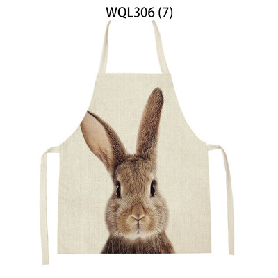 Kućanska kuhinjska pregača za žene Pregača s otisnutim crtežima životinja Zec Slon Jelen Uzorak Pribor za kuhanje Delantal Cocina