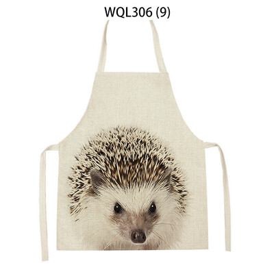 Kućanska kuhinjska pregača za žene Pregača s otisnutim crtežima životinja Zec Slon Jelen Uzorak Pribor za kuhanje Delantal Cocina