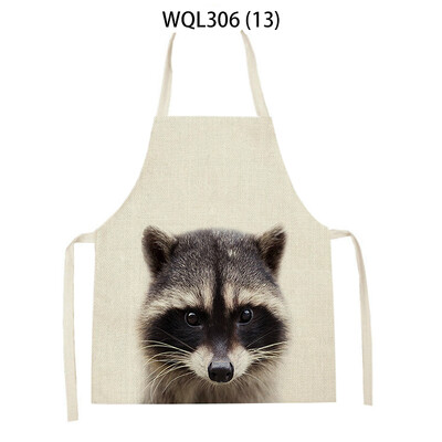 Kućanska kuhinjska pregača za žene Pregača s otisnutim crtežima životinja Zec Slon Jelen Uzorak Pribor za kuhanje Delantal Cocina