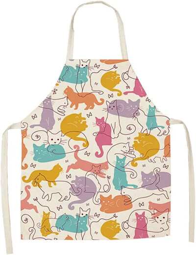 Pregača s printom japanske Lucky Cat Sushi Slatka pregača za kuhanje Žene Muškarci Kuharska zabavna pregača Dječja pregača za slikanje Pregača za zabave otporna na mrlje