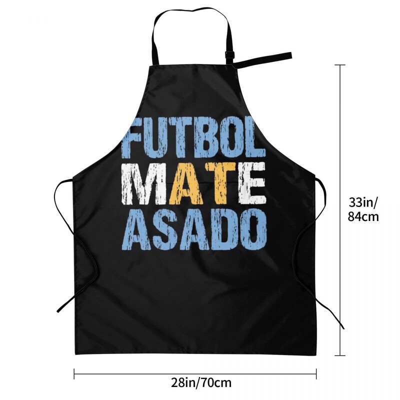 Futbol Mate Asado Argentinska zastava Argentina Oštećena pregača za djevojčicu Slatka kuhinjska jakna ženska pregača