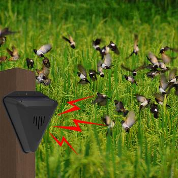 Solar Source Outdoor Anti Bird Repeller Αυτόματος Ανιχνευτής Συναγερμού Ασφαλείας Κατάλληλος για Αγροκτήματα Περιβόλια Χωράφια Home Garden