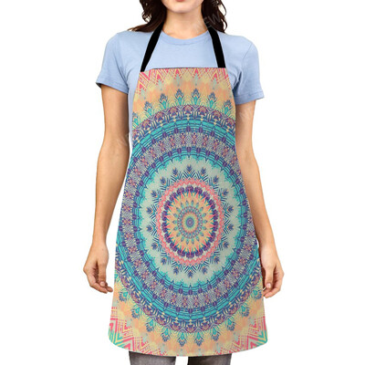 Sorț de bucătărie estetic Mandala pentru femei original Copii Impermeabil fată personalizat bărbat ospatar șorț de lucru rezistent la ulei vintage Persia