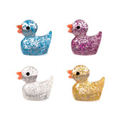 50PCS Mini patke Minijature od smole sa šljokicama Vilinski ukras za vrt Sjajna patka Kuća za lutke DIY dodaci Kućni dekor Kawaii