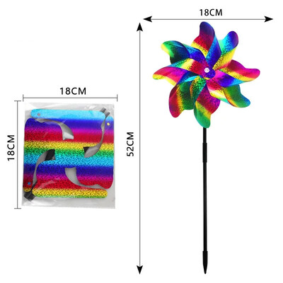 Laser Anti Bird Repeller Windmill Outdoor Anti Pigeon Reject Pinwheels Spinner Reflective Garden Balcony Birds Scare Repeller