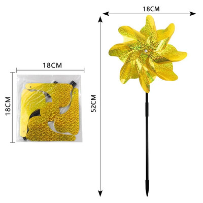 Laser Anti Bird Repeller Windmill Outdoor Anti Pigeon Reject Pinwheels Spinner Reflective Garden Balcony Birds Scare Repeller