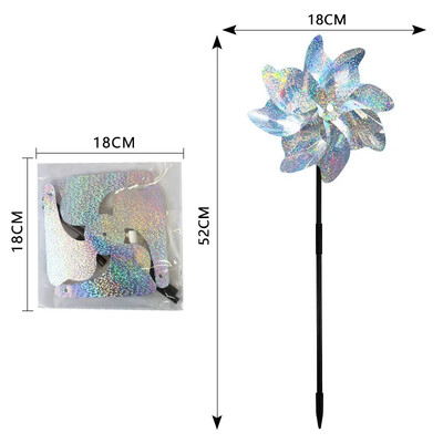 Laser Anti Bird Repeller Windmill Outdoor Anti Pigeon Reject Pinwheels Spinner Reflective Garden Balcony Birds Scare Repeller