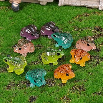 Χαριτωμένο Kawaii Frog Resin Micro-landscape Cartoon Frogs Τεχνητά ειδώλια Μινιατούρες Στολίδια για διακόσμηση για γλάστρα κήπου