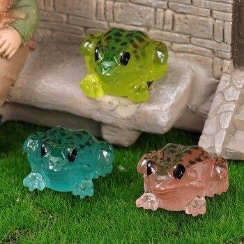 Χαριτωμένο Kawaii Frog Resin Micro-landscape Cartoon Frogs Τεχνητά ειδώλια Μινιατούρες Στολίδια για διακόσμηση για γλάστρα κήπου