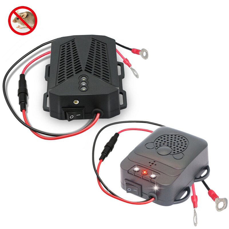 12V-os patkányriasztó Ultrahangos egérriasztó egérriasztó autóhoz, nem mérgező, távol tartsa a rágcsáló nyest autótartozékok