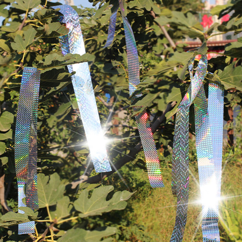 2,4 cm x 50 m/4,8 cm x 50 m kétoldalas lézeres madárriasztó szalag Madarak távoltartása Madárriasztó szalag kerti gazdaság gyümölcsöséhez vagy udvarához