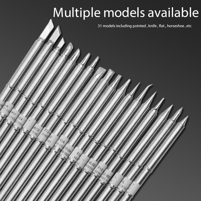 Μύτες συγκολλητικού σιδήρου T12 T12-K KU BC2 D24 B2 C1 ILS JL02 Ανταλλακτικός θερμαντήρας Κεφαλή συγκόλλησης Universal T12 Welding Station Digital