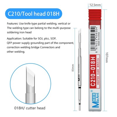 C210 integrált forrasztópáka hegy S210 fűtőmag Hatékony hővezetés a JBC Sugon Aifen T210 T26 A9 forrasztóállomáshoz