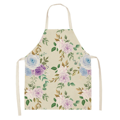 1db Sötét virágos kötény derék előke Női kötények Vintage Plant Otthoni főzőeszköz Pinafore Virág Gyermek Vízálló Pinafore Delantal