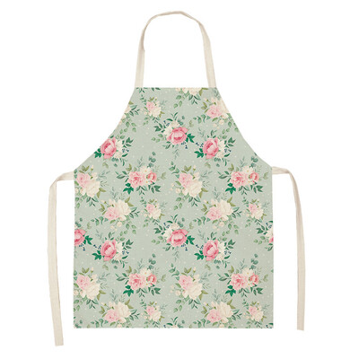 1db Sötét virágos kötény derék előke Női kötények Vintage Plant Otthoni főzőeszköz Pinafore Virág Gyermek Vízálló Pinafore Delantal
