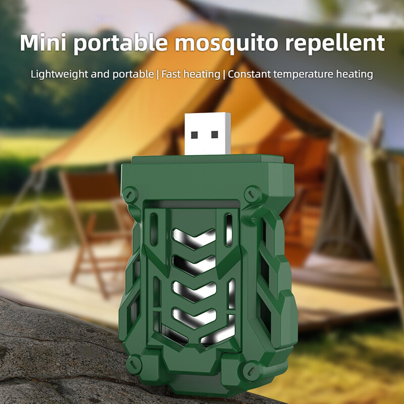 Hordozható USB újratölthető szúnyogriasztó elektromos riasztó Hordozható kültéri kemping szúnyogriasztó vezeték nélküli irtó
