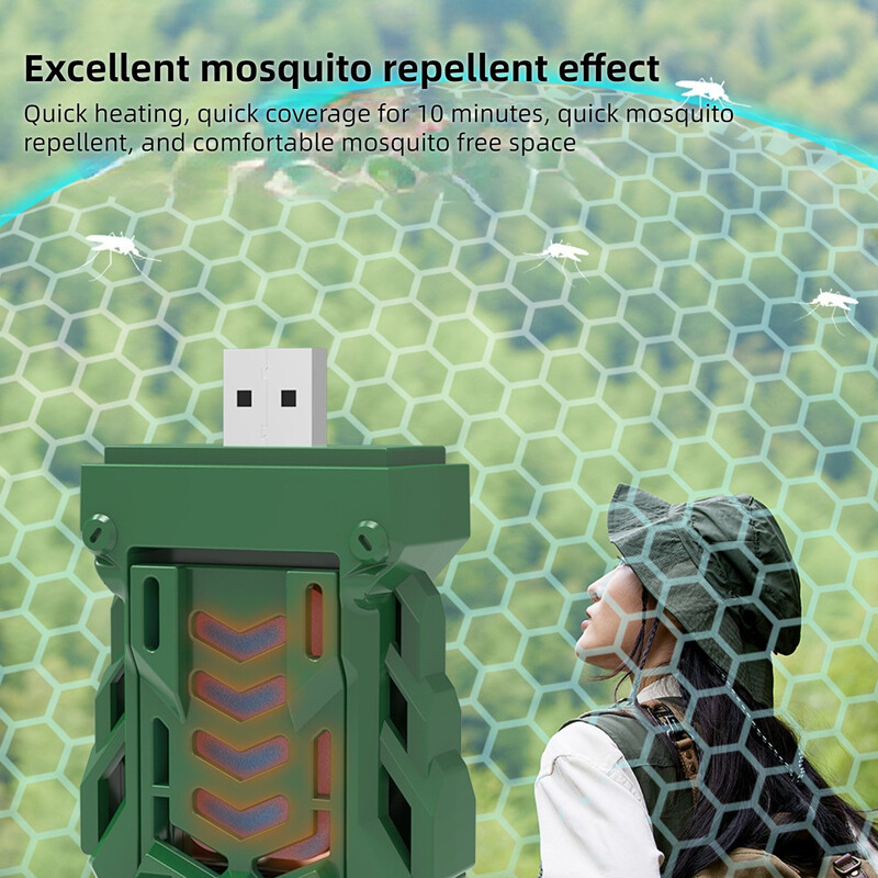 Hordozható USB újratölthető szúnyogriasztó elektromos riasztó Hordozható kültéri kemping szúnyogriasztó vezeték nélküli irtó