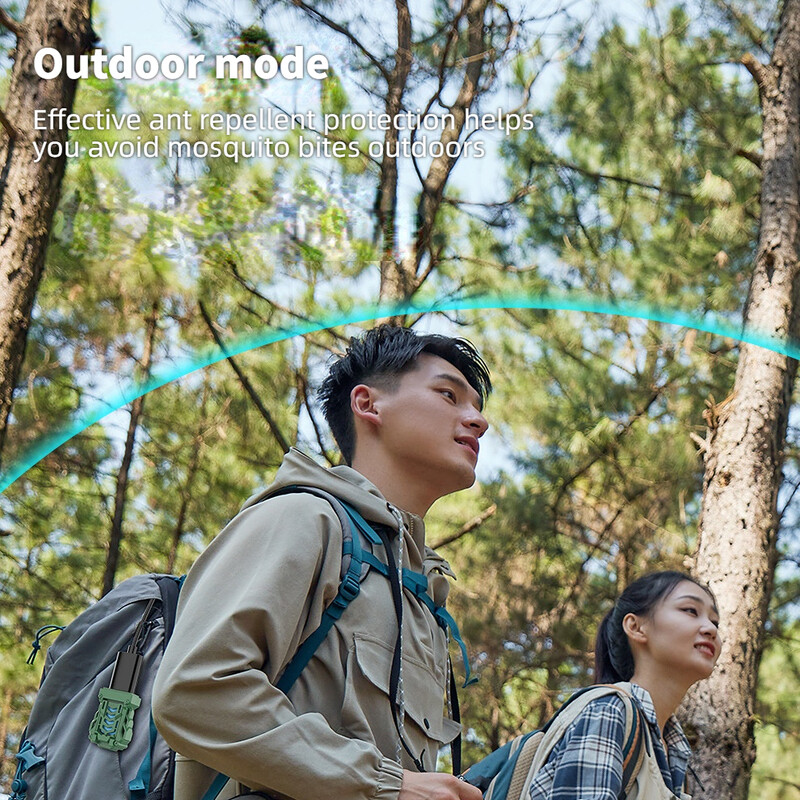 Hordozható USB újratölthető szúnyogriasztó elektromos riasztó Hordozható kültéri kemping szúnyogriasztó vezeték nélküli irtó