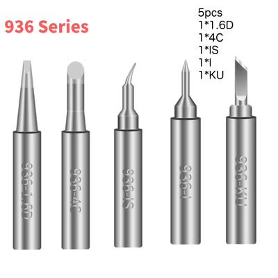 Handif 936 sorozatú réz forrasztópáka hegyek szerszámfűtés hegesztő ón hegyek 936D forrasztóállomáshoz BGA SMD IC javítások