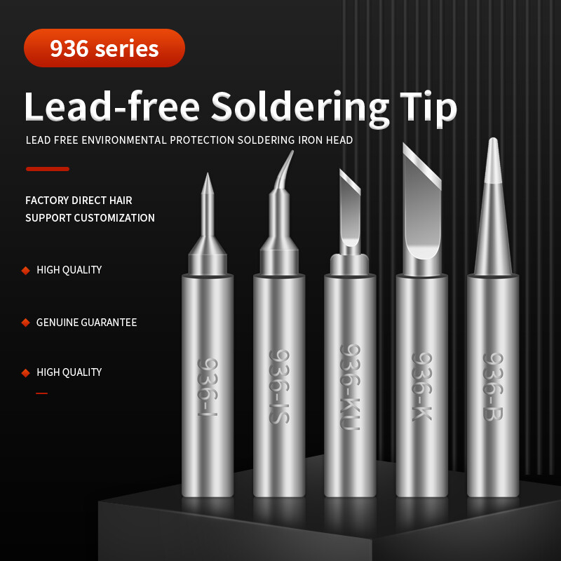 Handif 936 sorozatú réz forrasztópáka hegyek szerszámfűtés hegesztő ón hegyek 936D forrasztóállomáshoz BGA SMD IC javítások