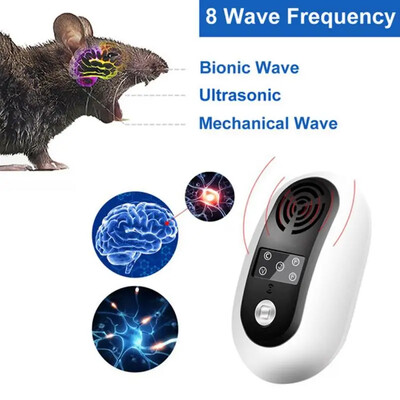 Ultraskaņas žurku kaitēkļu atbaidītājs elektroniskā pele moskītu kukaiņu iznīcinātājs mājsaimniecībai drošs, netoksisks zirnekļi kaitēkļu grauzēju kontroles rīki